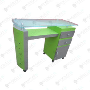 Mesa de Manicura de Lujo Modelo Iker (Cubierta de Cristal)